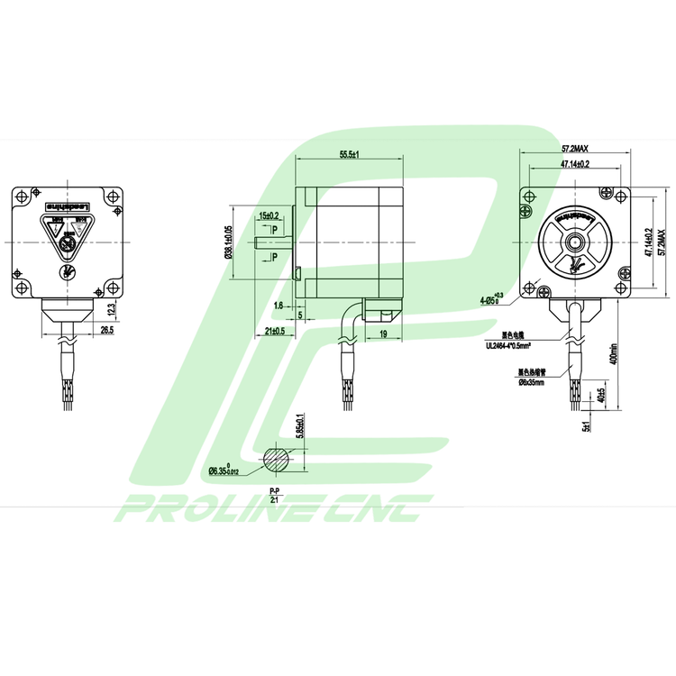 استپ موتور سی ان سی 13 کیلوگرم بر سانتی متر نما 23 برند لیدشاین مدل 57CM13