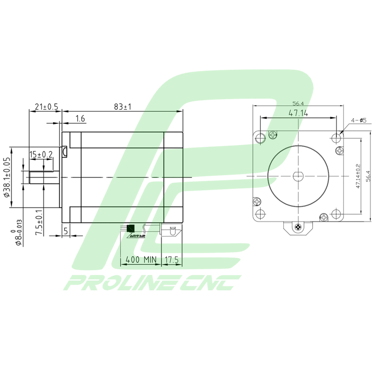استپ موتور سی ان سی 26 کیلوگرم بر سانتی متر نما 23 برند لیدشاین مدل 57CM26