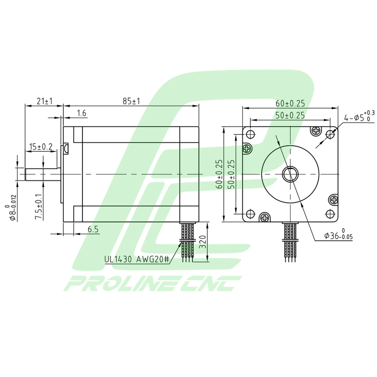 استپ موتور سی ان سی 30 کیلوگرم بر سانتی متر نما 24 برند لیدشاین مدل 60CM30