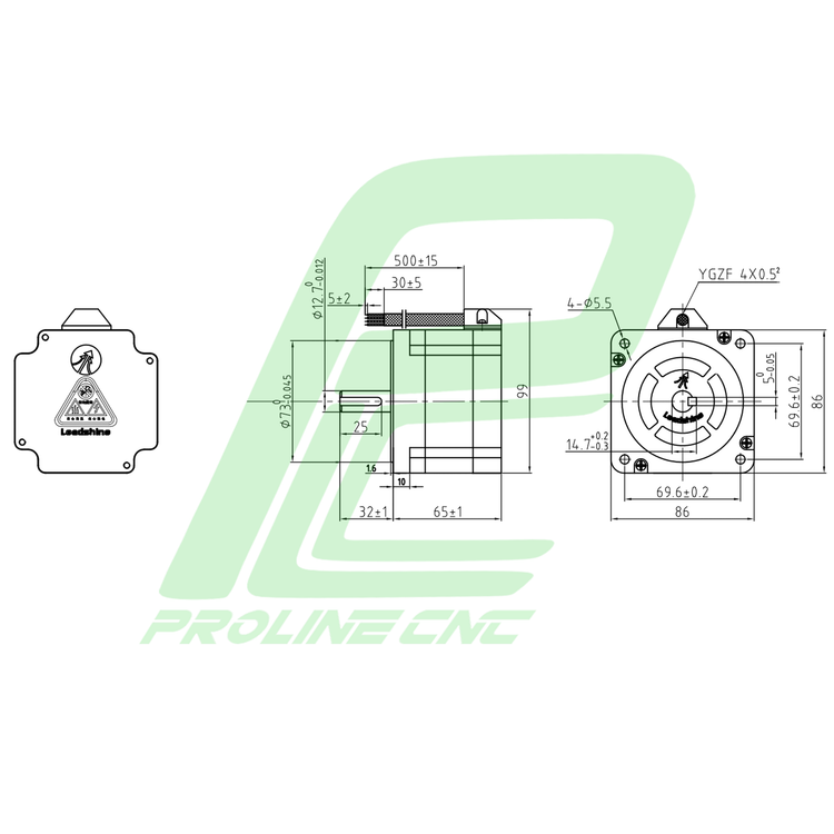 استپ موتور سی ان سی 35 کیلوگرم بر سانتی متر نما 34 برند لیدشاین مدل 86CM35