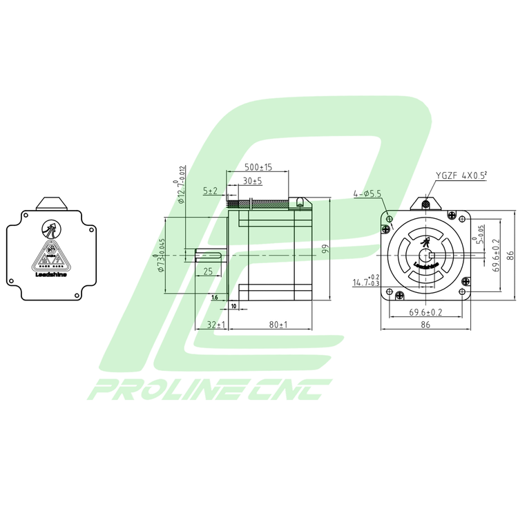 استپ موتور سی ان سی 45 کیلوگرم بر سانتی متر نما 34 برند لیدشاین مدل 86CM45