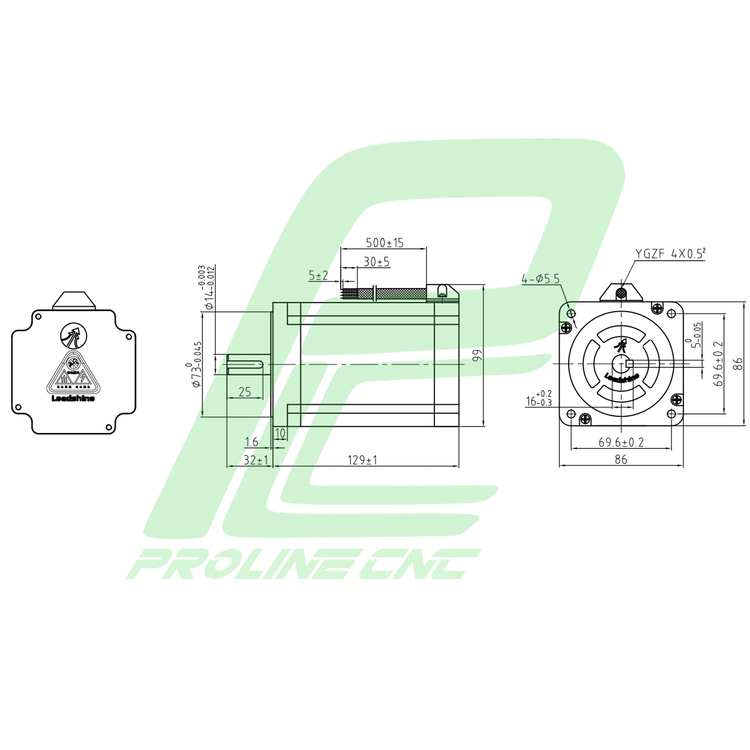 استپ موتور سی ان سی 120 کیلوگرم بر سانتی متر نما 34 برند لیدشاین مدل 86CM120