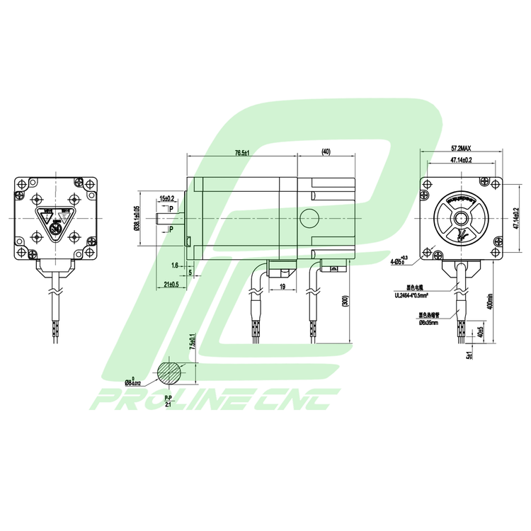 استپ موتور انکودردار 23 کیلوگرم بر سانتی متر نما 23 برند لیدشاین مدل 57CM23-BZ