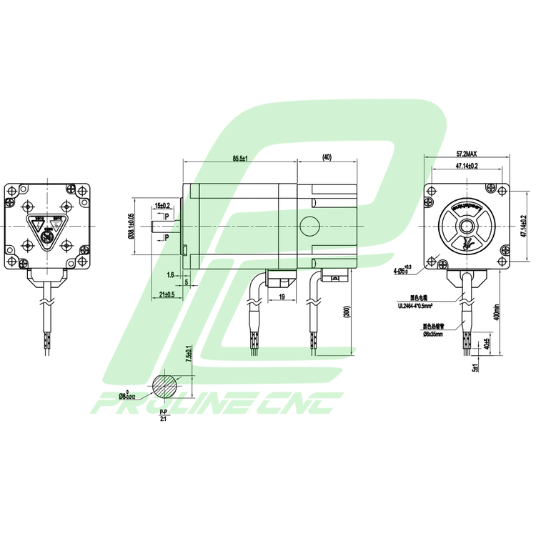 استپ موتور انکودردار 26 کیلوگرم بر سانتی متر نما 23 برند لیدشاین مدل 57CM26-BZ