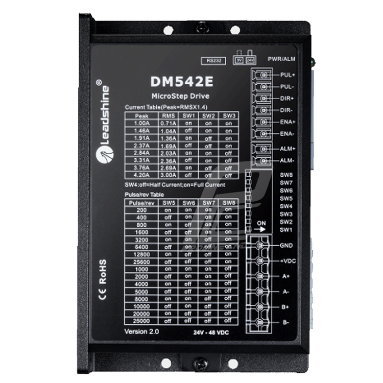 استپ درایو مخصوص موتور 4 تا 30 کیلوگرم مدل DM542E برند لیدشاین leadshine دو فاز 4.2 آمپر