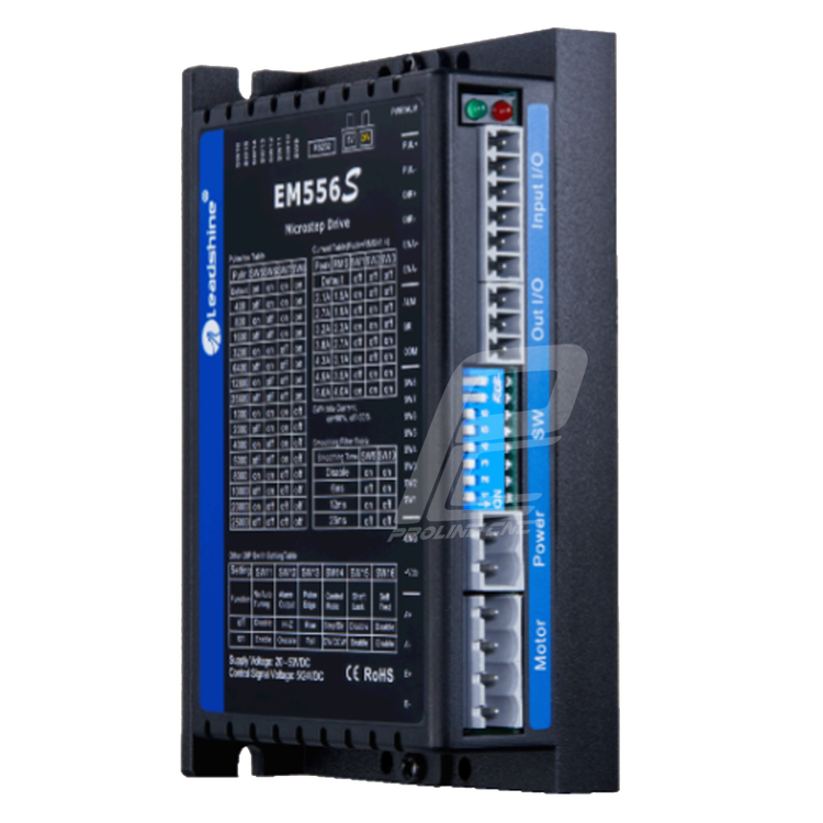 استپ درایو مخصوص موتور 4 تا 30 کیلوگرم مدل EM556S برند لیدشاین leadshine دو فاز 5.6 آمپر