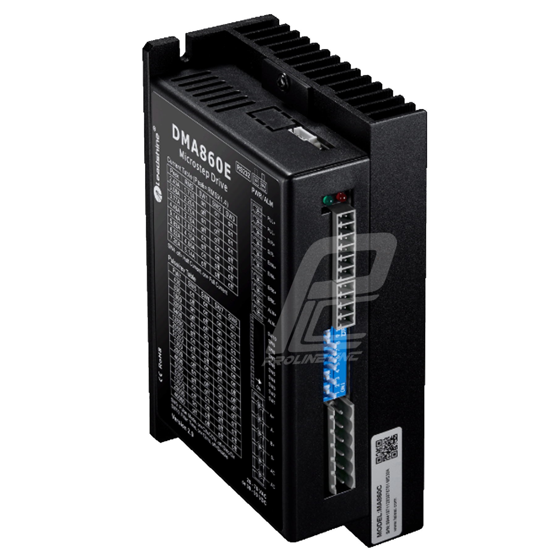 استپ درایو مخصوص موتور 9 تا 250 کیلوگرم مدل DMA860E برند لیدشاین leadshine دو فاز 7.2 آمپر