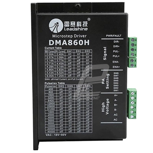 استپ درایو مخصوص موتور 9 تا 150 کیلوگرم مدل DMA860H برند لیدشاین leadshine دو فاز 7.2 آمپر