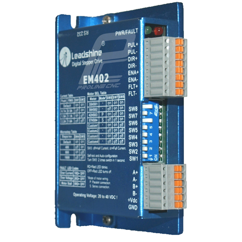 استپ درایو مخصوص موتورهای 0.3 تا 26 کیلوگرم مدل EM402 برند لیدشاین leadshine دو فاز 2.2 آمپر
