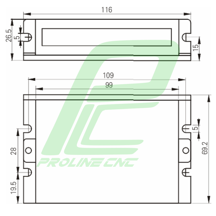 استپ درایو مخصوص موتورهای 0.7 تا 26 کیلوگرم مدل EM503 برند لیدشاین leadshine دو فاز 2.2 آمپر