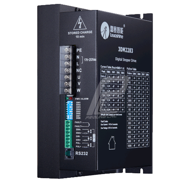 استپ درایو مخصوص موتورهای 35 تا 300 کیلوگرم مدل 3DM2283 برند لیدشاین leadshine سه فاز 11.7 آمپر
