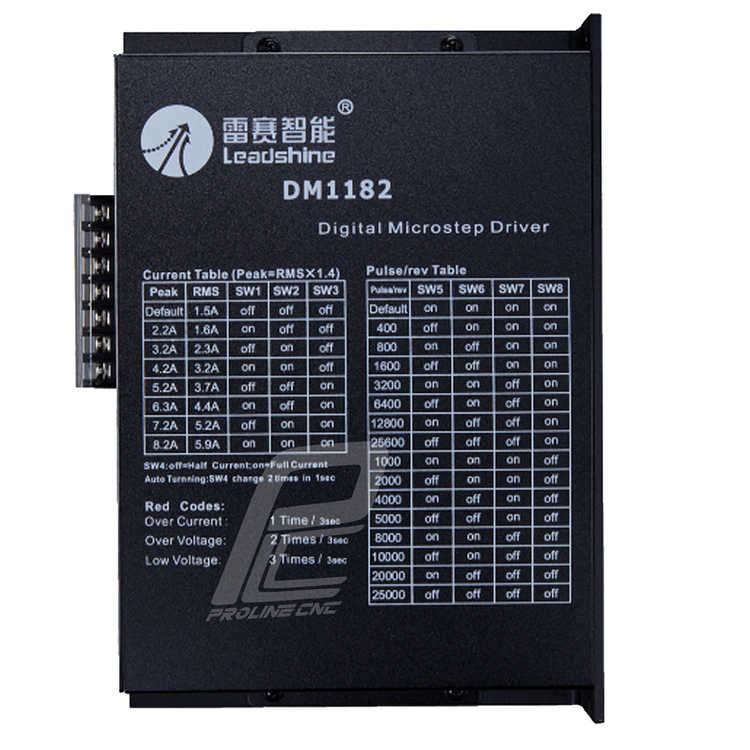 استپ درایو مخصوص موتورهای 35 تا 300 کیلوگرم مدل DM1182 برند لیدشاین leadshine دو فاز 8.2 آمپر