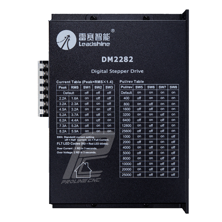 استپ درایو مخصوص موتورهای 35 تا 300 کیلوگرم مدل DM2282 برند لیدشاین leadshine دو فاز 8.2 آمپر