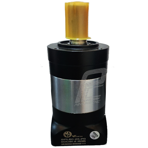 گیربکس 60 خورشیدی سروو موتور واستون VASTUN نسبت 1 به 25 مدل PL60 شفت ورودی 14 شفت خروجی 16 فلنج گرد مناسب سروو 400 وات 3000 دور