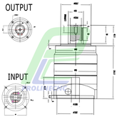 گیربکس خورشیدی استپ موتور انکودردار واستون VASTUN نسبت 1 به 5 مدل PL86 شفت ورودی 16 شفت خروجی 22 فلنج گرد مناسب استپ موتورهای ایزی سروو یا استپ انکودر دار
