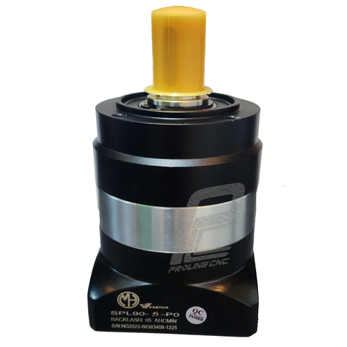 گیربکس 90 خورشیدی سروو موتور واستون VASTUN نسبت 1 به 5 مدل PL90 شفت ورودی 19 شفت خروجی 22 فلنج گرد مناسب 750 وات 3000 دور