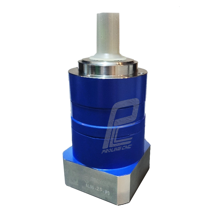 گیربکس 90 خورشیدی سروو موتور ریکون RECKON نسبت 1 به 25 مدل AL90 شفت ورودی 19 شفت خروجی 22 فلنج گرد مناسب سروو 750 وات 3000 دور