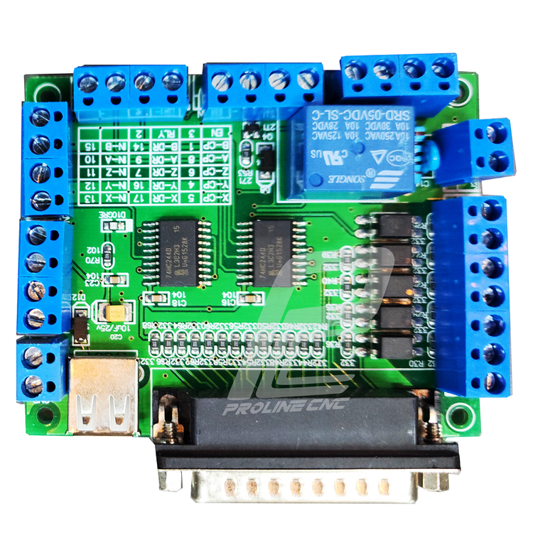 کنترلر cnc سی ان سی mach3 مچ تری 5axis پنج محور با پورت پارالل مدل LPT Board