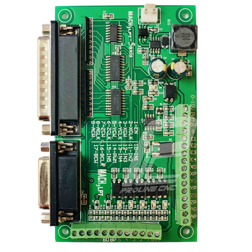 کنترلر cnc سی ان سی mach3 مچ تری 5axis پنج محور با پورت پارالل و پورت ریموت مدل LPT Board