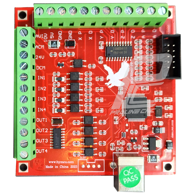 کنترلر cnc سی ان سی mach3 مچ تری 4axis چهار محور USB مدل red board عقابی