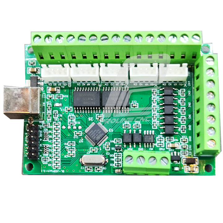 کنترلر cnc سی ان سی mach3 مچ تری 5axis پنج محور USB مدل green board