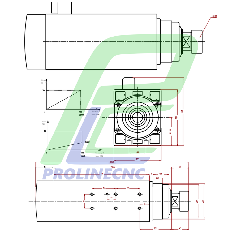 اسپیندل موتور هوا خنک 6 کیلو وات 18000 دور 220 و 380 ولت برند مش MASH
