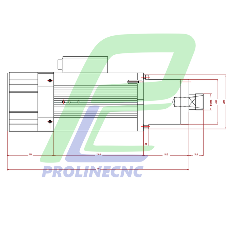 اسپیندل موتور هوا خنک 12 کیلو وات 24000دور 380 ولت برند مش MASH