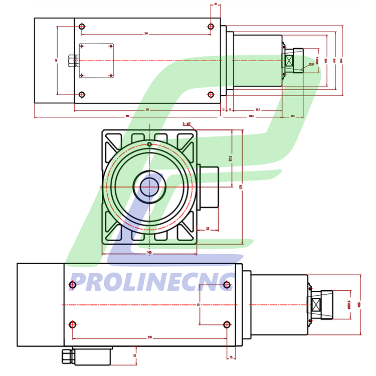 اسپیندل موتور هوا خنک 13 کیلو وات 18000دور 380 ولت برند مش MASH