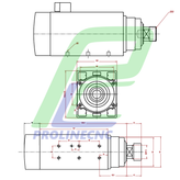 اسپیندل موتور هوا خنک 4.5 کیلو وات 18000دور 380 ولت برند MASH