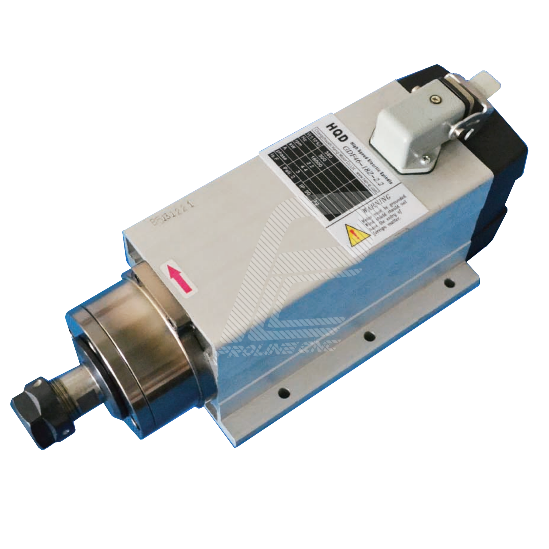 اسپیندل موتور هوا خنک 6 کیلو وات 18000 دور 380 ولت برند اچ کیو دی HQD