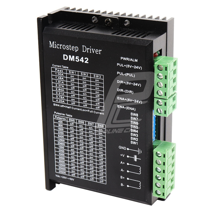 استپ درایو مخصوص موتور 4 تا 45 کیلوگرم مدل DM542 دو فاز 4.2 آمپر برند مش Mash