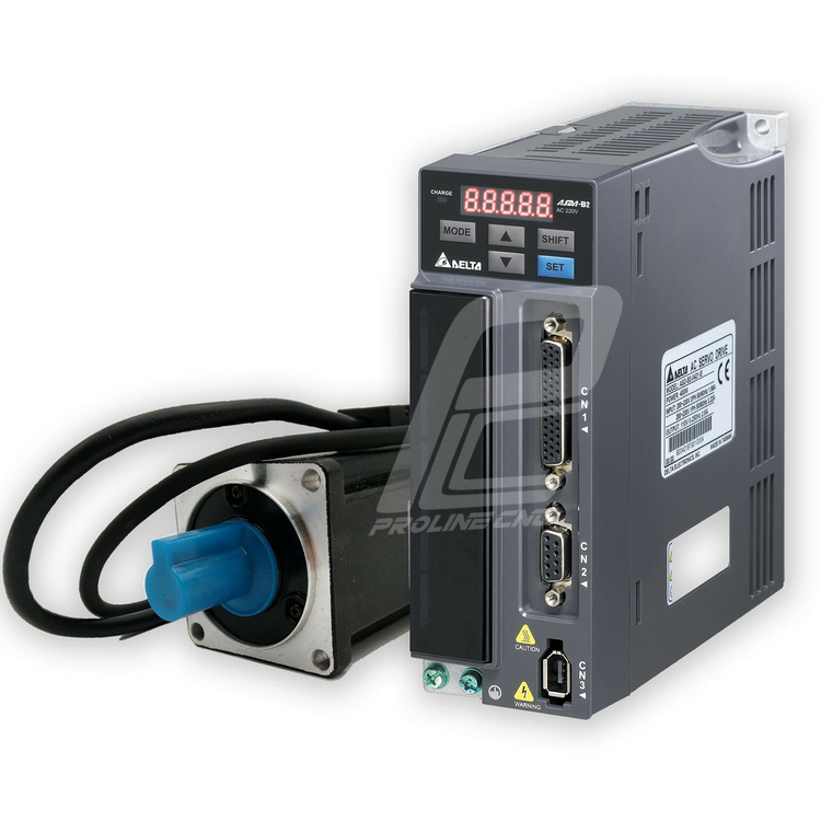 سروو موتور 400w وات delta دلتا ساده 3000 دور rpm سری B2 مدل ECMA-C20604GS کد درایو ASD-B2-0421-B (دارای کابل و کانکتور)