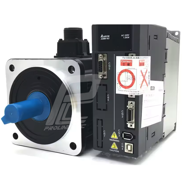 سروو موتور 1kw کیلووات delta دلتا ترمزدار 3000 دور rpm سری A2 مدل ECMA-C21010S9 کد درایو ASD-A2-1021-M (دارای کابل و کانکتور)