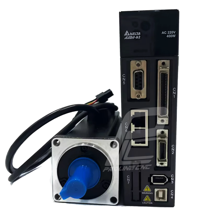 سروو موتور 400w وات delta دلتا ساده 3000 دور rpm سری A2 مدل ECMA-C20604GS کد درایو ASD-A2-0421-M (دارای کابل و کانکتور)