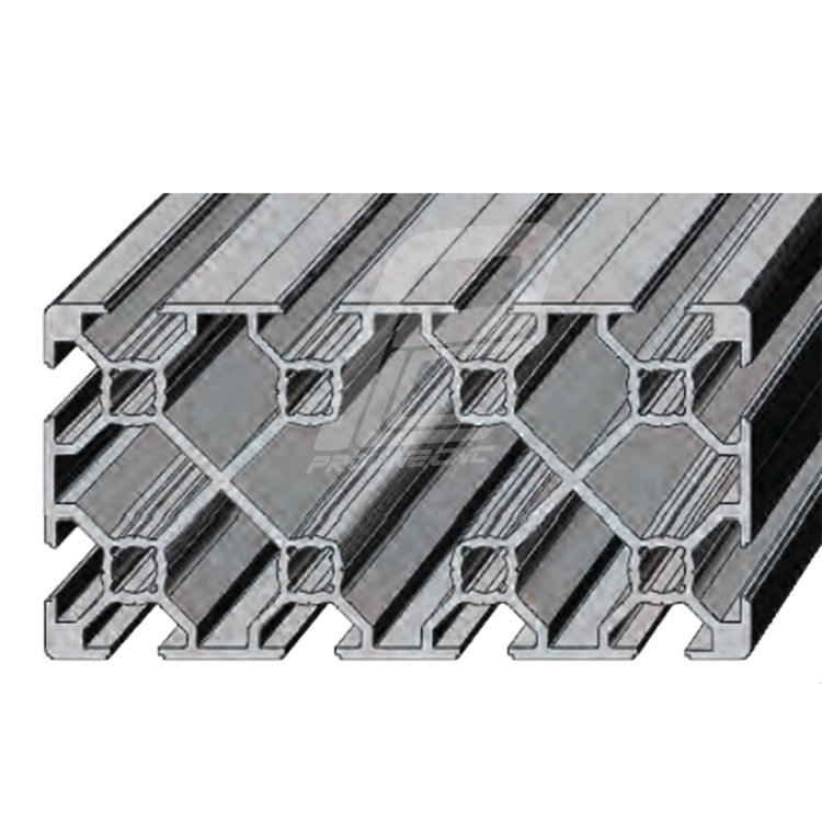 پروفیل 60 در 120 آلومینیومی شیاردار مهندسی سایز 60X120