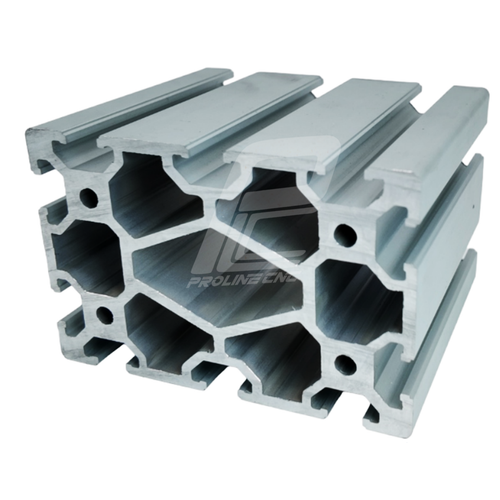 پروفیل 80 در 120 آلومینیومی شیاردار مهندسی سایز 80X120