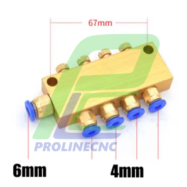 تقسیم روغن کاری قابل تنظیم فیتینگی 4 خانه برند PLC