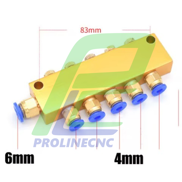 تقسیم روغن کاری قابل تنظیم فیتینگی 5 خانه برند Mash