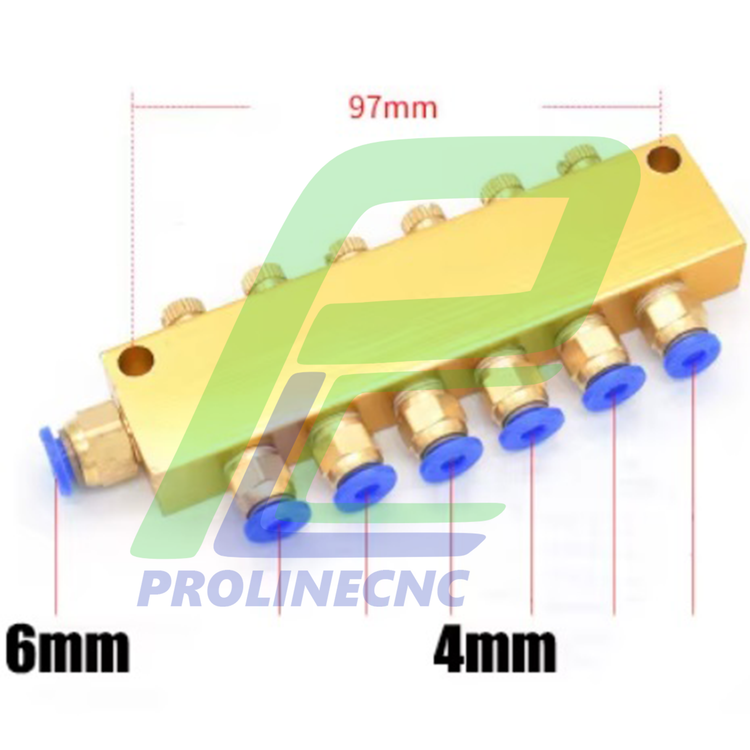 تقسیم روغن کاری قابل تنظیم فیتینگی 6 خانه برند Mash