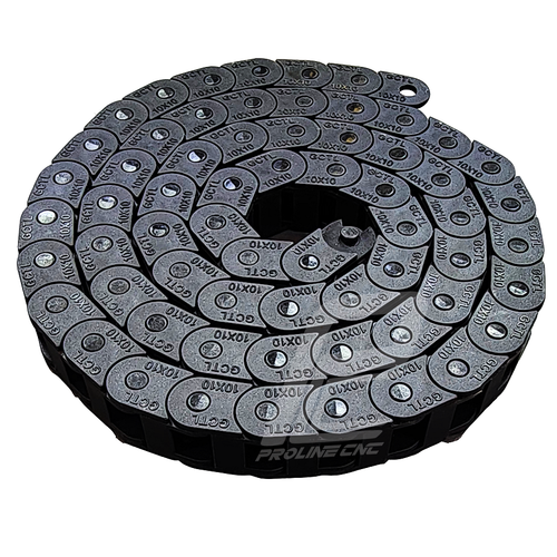 انرژی چین - انرژی گاید ابعاد داخلی 10×10 ابعاد خارجی 23×18 با شعاع خمش 18 میلیمتر برند GF رو باز