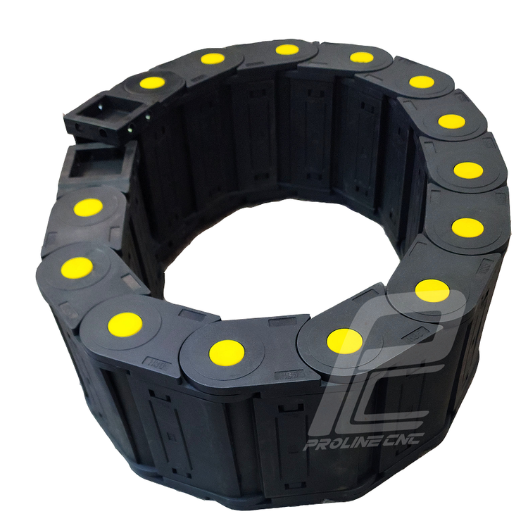 انرژی چین - انرژی گاید ابعاد داخلی 75×35 ابعاد خارجی 100×55 با شعاع خمش 75،100،150 میلیمتر برند GF پوشیده