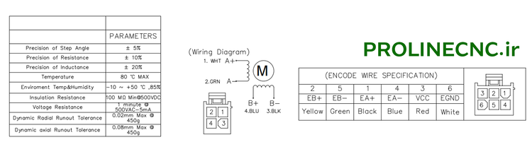 استپ موتور انکودر دار 45 کیلوگرم با درایو easyservo ایزی سروو مدل 60HSE4.5N10M دو فاز معادل سروو 400w برند NG