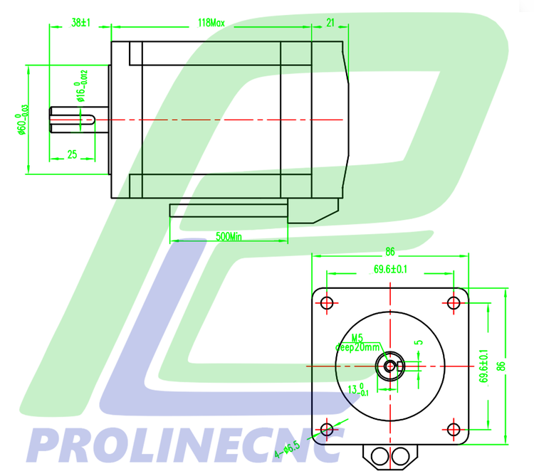 استپ موتور انکودر دار 85 کیلوگرم با درایو easyservo ایزی سروومدل 86HSE08N16M دو فاز برند NG