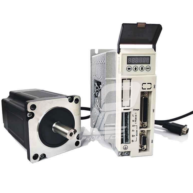 استپ موتور انکودر دار 500 کیلوگرم با درایو easyservo ایزی سروو مدل 130HCE50N سه فاز برند NG