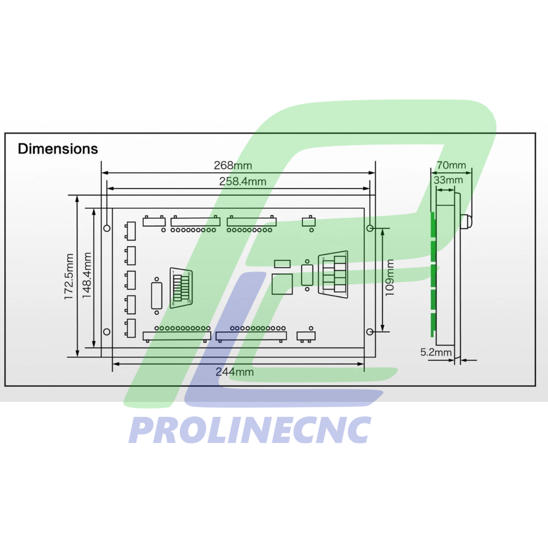 صفحه نمایش کنترلر چهارمحور محور سی ان سی Controller 4Axis CNC مدل A2R+ Plus V4.1  مجهز به PLC