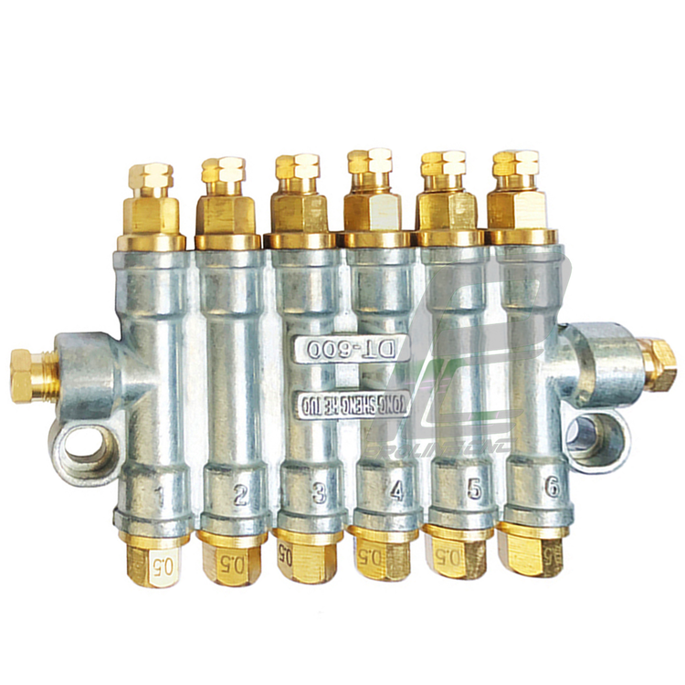 تقسیم روغن کاری فشار قوی قابل تنظیم سوپاپ دار 6 خانه برند PLC
