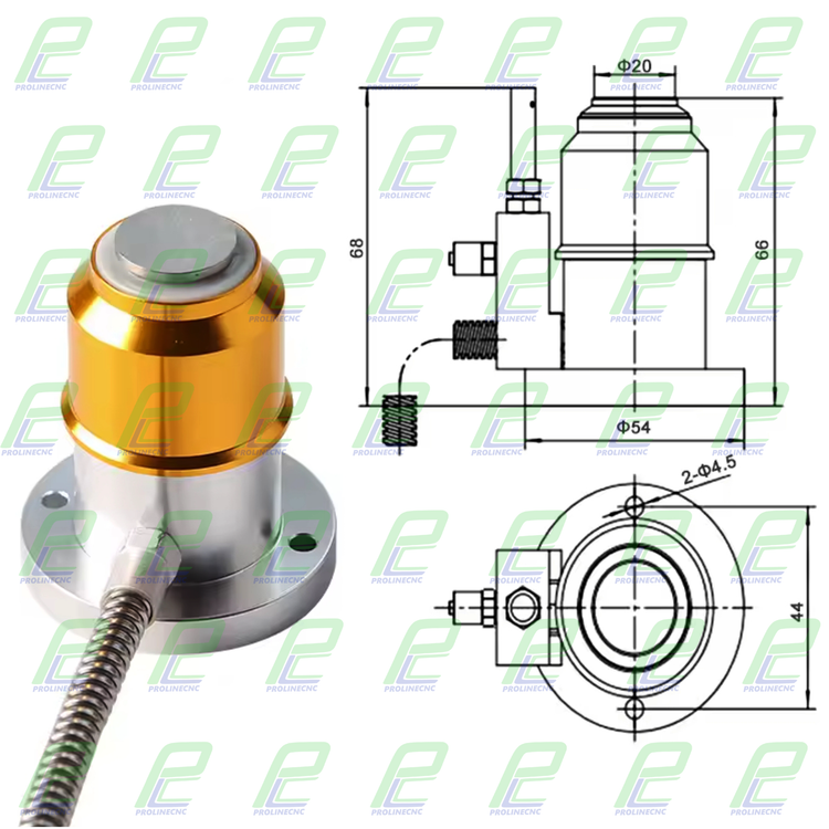 سنسور تنظیم ابزار و ارتفاع خودکار بیسیم CNC محور Z مدل Tool Setter 66RG طلایی