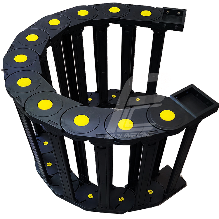 انرژی چین - انرژی گاید ابعاد داخلی 100×55 ابعاد خارجی 130×75 با شعاع خمش 150 میلیمتر برند GF رو باز