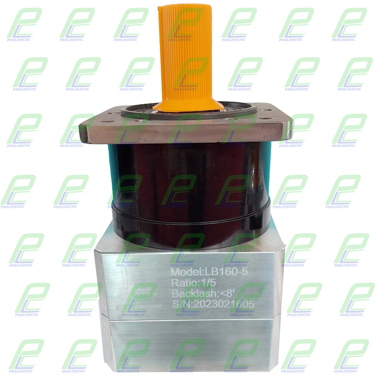 گیربکس 160 خورشیدی نسبت 1 به 5 مدل LB160 شفت ورودی 42 شفت خروجی 40 فلنج مربع مناسب سروو 7.5 کیلووات 1500 دور