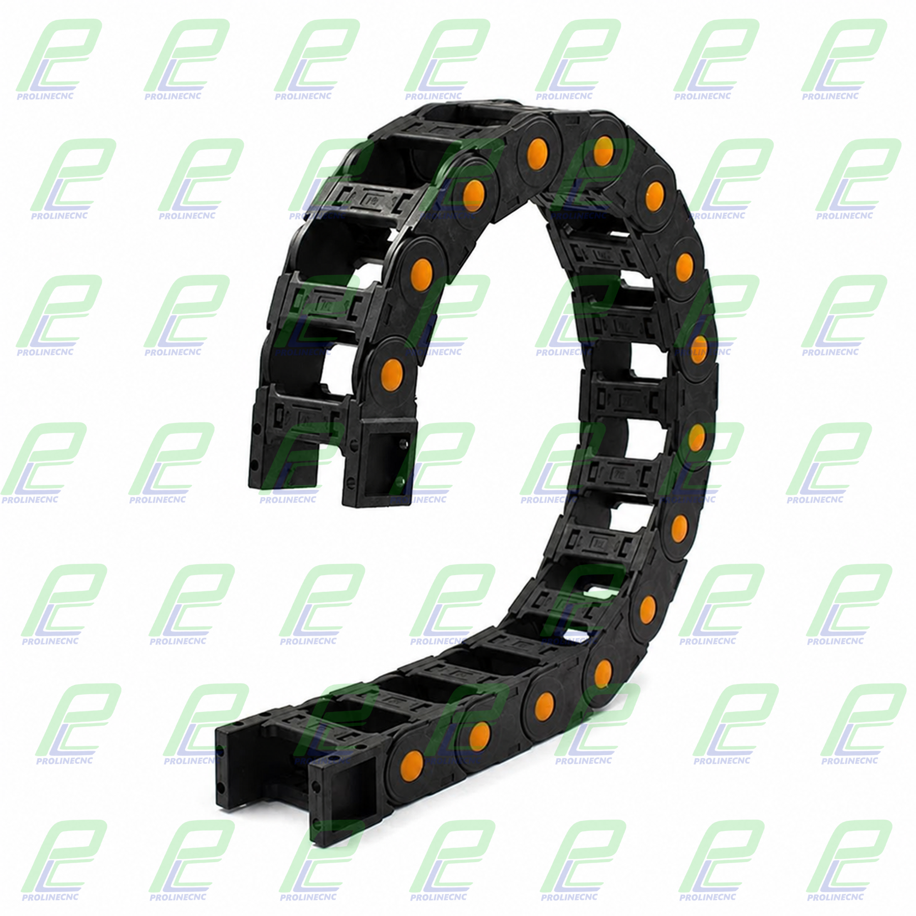 انرژی چین - انرژی گاید ابعاد داخلی 75×35 ابعاد خارجی 100×55 با شعاع خمش 150 میلیمتر برند GF رو باز